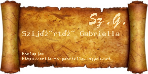 Szijártó Gabriella névjegykártya