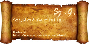 Szijártó Gabriella névjegykártya