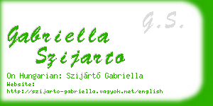 gabriella szijarto business card