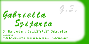 gabriella szijarto business card